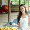 Preparing fruit and vitamin balls for elephants