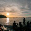 Sunset from the catamaran