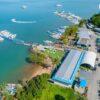 Aerial view of Sea Star pier at Laem Nga, Phuket