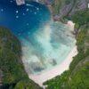 Aerial view of Maya Bay, Phi Phi Leh