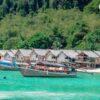Moken village and boats